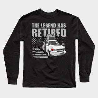 The Legend Has Retired Funny Camping Retirement Gift Idea Long Sleeve T-Shirt